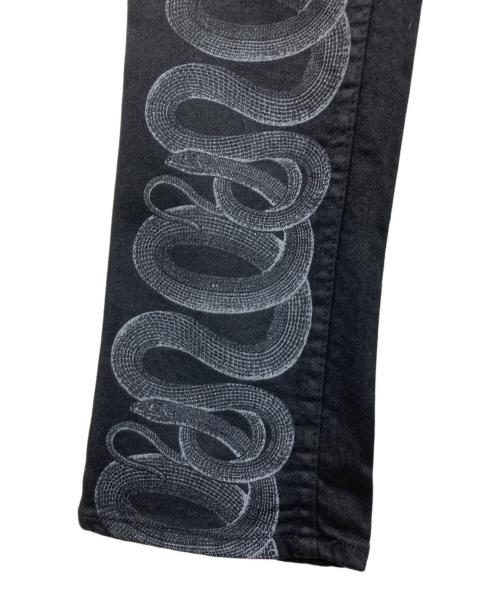 Hysteric Glamour（ヒステリックグラマー）Hysteric Glamour (ヒステリックグラマー) SNAKE LOOP柄スキニーパンツ ブラック サイズ:26の古着・服飾アイテム