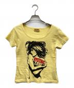 Hysteric Glamourヒステリックグラマー）の古着「HYSTERIC LOVE チビTシャツ」｜イエロー