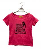 Hysteric Glamourヒステリックグラマー）の古着「SMOKING GIRL チビTシャツ」｜ピンク