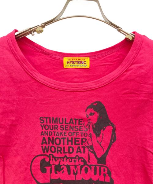 Hysteric Glamour（ヒステリックグラマー）Hysteric Glamour (ヒステリックグラマー) SMOKING GIRL チビTシャツ ピンク サイズ:FREEの古着・服飾アイテム