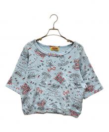 Hysteric Glamour（ヒステリックグラマー）の古着「DREAMS BURN DOWN柄 スウェット」｜スカイブルー