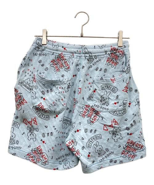 Hysteric Glamour（ヒステリックグラマー）Hysteric Glamour (ヒステリックグラマー) DREAMS BURN DOWN柄 ショートパンツ スカイブルー サイズ:FREEの古着・服飾アイテム