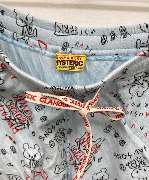 Hysteric Glamour（ヒステリックグラマー）Hysteric Glamour (ヒステリックグラマー) DREAMS BURN DOWN柄 ショートパンツ スカイブルー サイズ:FREEの古着・服飾アイテム