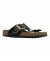 中古・古着 BIRKENSTOCK (ビルケンシュトック) Gizeh Big Buckle ブラック×ベージュ サイズ:38：10000円