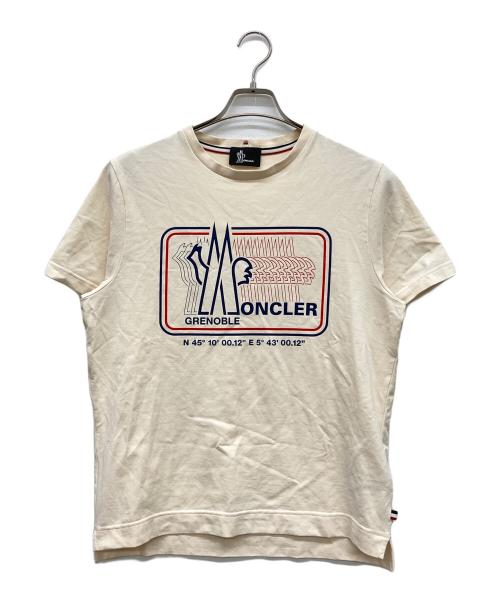 MONCLER GRENOBLE（モンクレール グルノーブル）MONCLER GRENOBLE (モンクレール グルノーブル) Moncler Grenoble ロゴプリント クルーネックTシャツ アイボリー サイズ:Sの古着・服飾アイテム