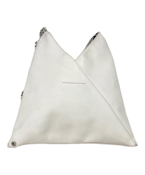 MM6 Maison Margiela（エムエムシックスメゾンマルジェラ）MM6 Maison Margiela (エムエムシックスメゾンマルジェラ) ジャパニーズチェーントートバッグ ホワイトの古着・服飾アイテム