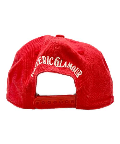Hysteric Glamour（ヒステリックグラマー）Hysteric Glamour (ヒステリックグラマー) HYS WHISKY刺繍 キャップ レッド サイズ:FREEの古着・服飾アイテム