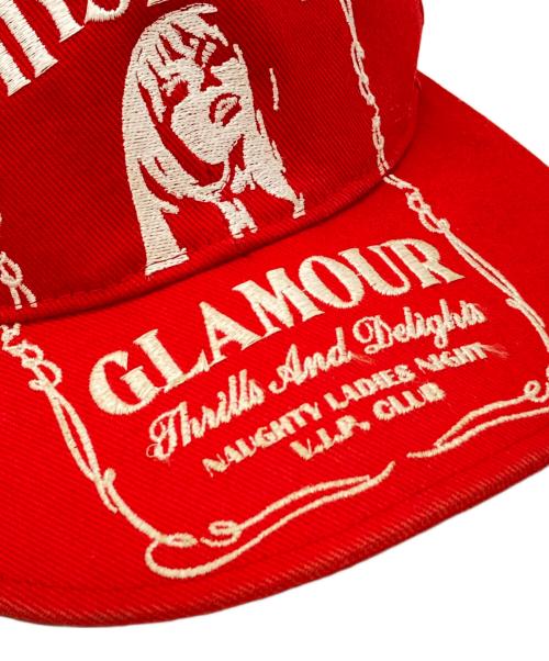 Hysteric Glamour（ヒステリックグラマー）Hysteric Glamour (ヒステリックグラマー) HYS WHISKY刺繍 キャップ レッド サイズ:FREEの古着・服飾アイテム