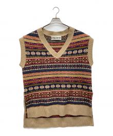 INSCRIRE（アンスクリア）の古着「Fairisle V Neck Vest」｜ブラウン
