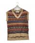 INSCRIRE（アンスクリア）の古着「Fairisle V Neck Vest」｜ブラウン