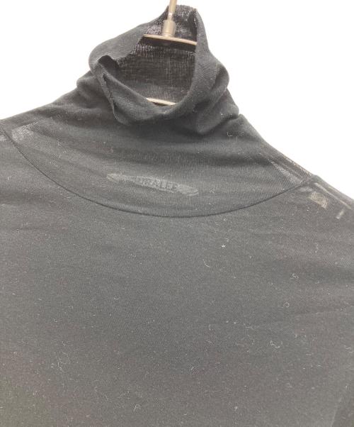 AURALEE（オーラリー）AURALEE (オーラリー) SUPER HIGH GAUGE SHEER RIB TURTLE NECK L/S TEE ブラック サイズ:1の古着・服飾アイテム