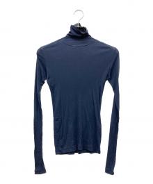 AURALEE（オーラリー）の古着「SUPER HIGH GAUGE SHEER RIB TURTLE NECK L/S TEE」｜ネイビー