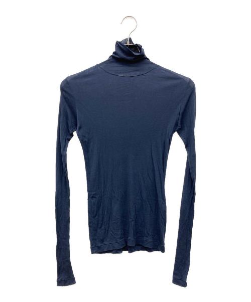 AURALEE（オーラリー）AURALEE (オーラリー) SUPER HIGH GAUGE SHEER RIB TURTLE NECK L/S TEE ネイビー サイズ:1の古着・服飾アイテム