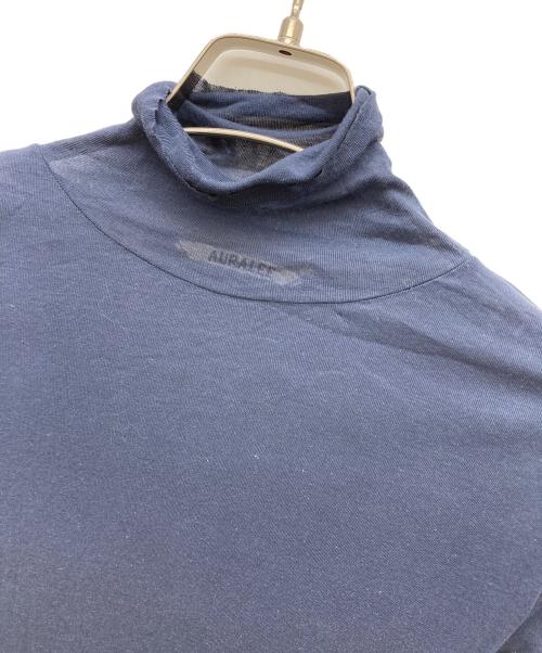AURALEE（オーラリー）AURALEE (オーラリー) SUPER HIGH GAUGE SHEER RIB TURTLE NECK L/S TEE ネイビー サイズ:1の古着・服飾アイテム