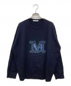 MaxMaraマックスマーラ）の古着「VICOLO ビジューウールカシミヤニット」｜ネイビー