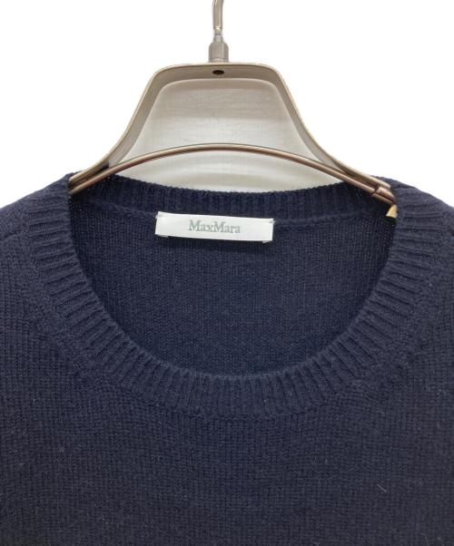 MaxMara（マックスマーラ）MaxMara (マックスマーラ) VICOLO ビジューウールカシミヤニット ネイビー サイズ:Mの古着・服飾アイテム