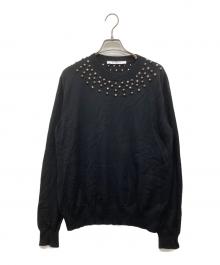 GIVENCHY（ジバンシィ）の古着「カシミヤ混スタッズニット」｜ブラック
