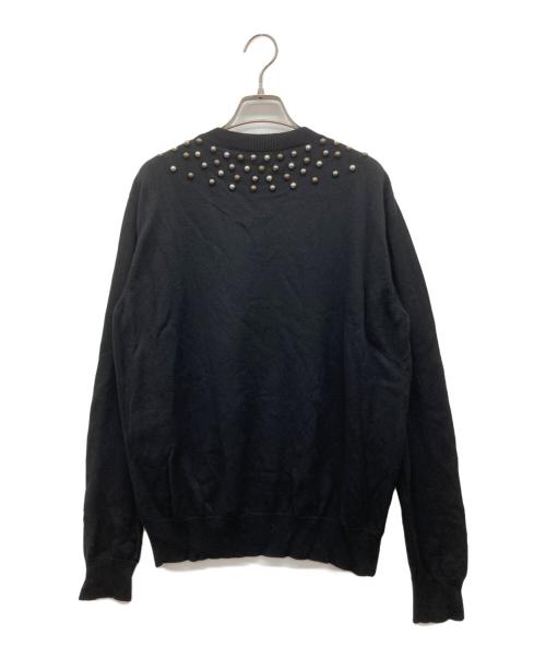 GIVENCHY（ジバンシィ）GIVENCHY (ジバンシィ) カシミヤ混スタッズニット ブラック サイズ:Ｌの古着・服飾アイテム