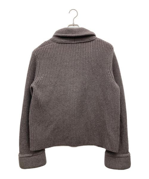 AKRIS（アクリス）AKRIS (アクリス) カシミヤショールカラーニットジャケット グレー サイズ:なしの古着・服飾アイテム