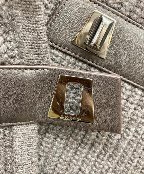 AKRIS（アクリス）AKRIS (アクリス) カシミヤショールカラーニットジャケット グレー サイズ:なしの古着・服飾アイテム