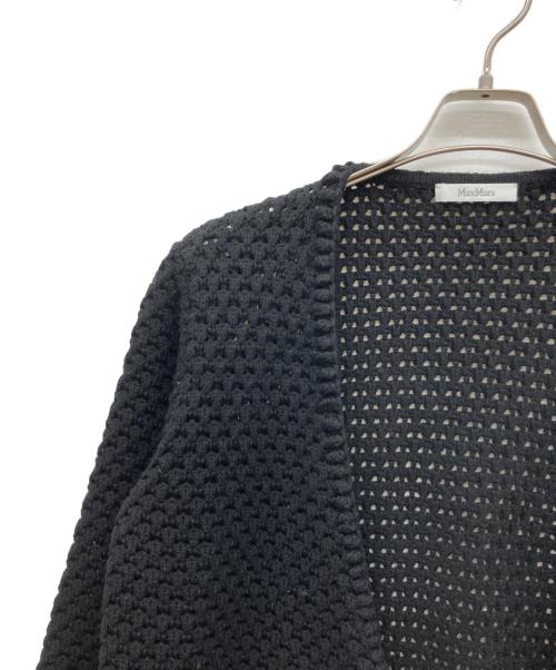 MaxMara（マックスマーラ）MaxMara (マックスマーラ) カシミヤ混フリンジカーディガン ブラック サイズ:Mの古着・服飾アイテム