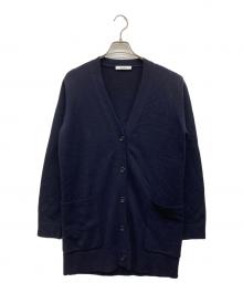 MaxMara（マックスマーラ）の古着「Vネックスパンコールカーディガン VILLAR」｜ネイビー