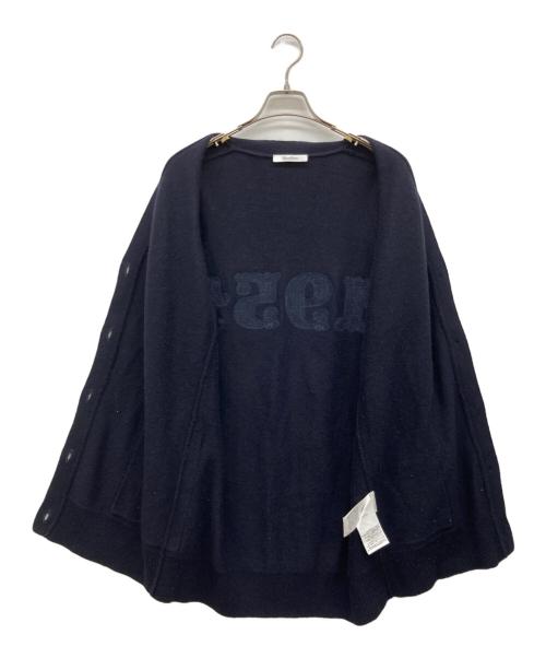 MaxMara（マックスマーラ）MaxMara (マックスマーラ) Vネックスパンコールカーディガン VILLAR ネイビー サイズ:Mの古着・服飾アイテム