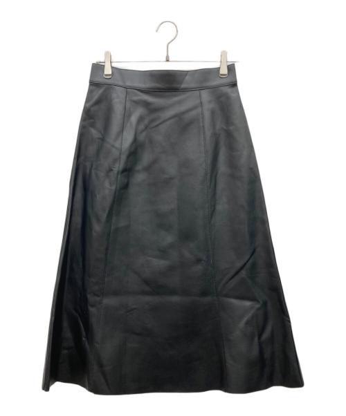 PRADA（プラダ）PRADA (プラダ) ラムレザースカート ブラック サイズ:42の古着・服飾アイテム