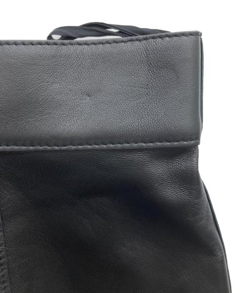 PRADA（プラダ）PRADA (プラダ) ラムレザースカート ブラック サイズ:42の古着・服飾アイテム