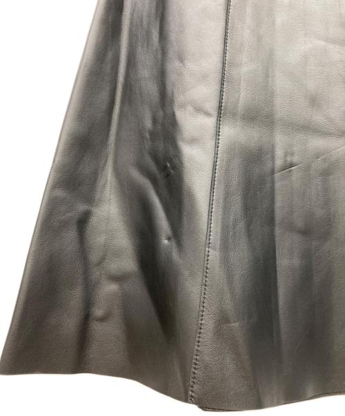 PRADA（プラダ）PRADA (プラダ) ラムレザースカート ブラック サイズ:42の古着・服飾アイテム