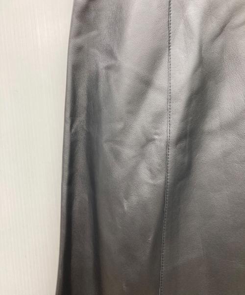 PRADA（プラダ）PRADA (プラダ) ラムレザースカート ブラック サイズ:42の古着・服飾アイテム