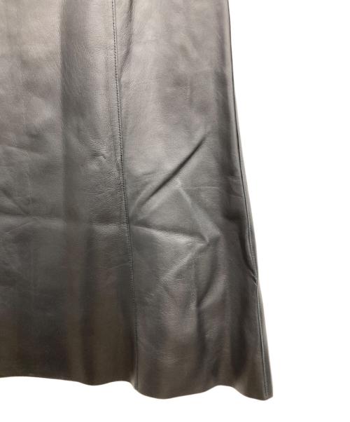 PRADA（プラダ）PRADA (プラダ) ラムレザースカート ブラック サイズ:42の古着・服飾アイテム