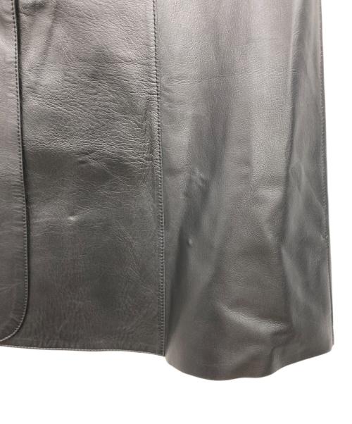 PRADA（プラダ）PRADA (プラダ) ラムレザースカート ブラック サイズ:42の古着・服飾アイテム