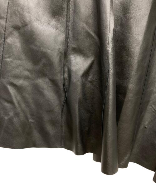 PRADA（プラダ）PRADA (プラダ) ラムレザースカート ブラック サイズ:42の古着・服飾アイテム