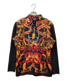 HERMES（エルメス）の古着「長袖ポロシャツ」｜レッド×ブラック