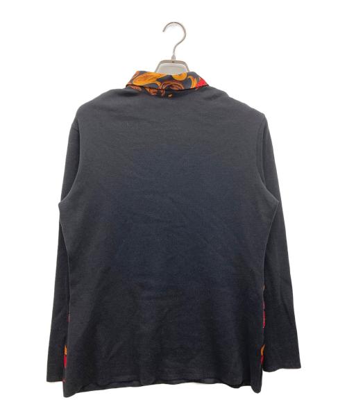HERMES（エルメス）HERMES (エルメス) 長袖ポロシャツ レッド×ブラック サイズ:Mの古着・服飾アイテム