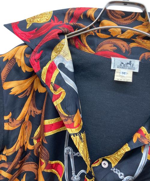 HERMES（エルメス）HERMES (エルメス) 長袖ポロシャツ レッド×ブラック サイズ:Mの古着・服飾アイテム