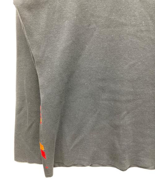 HERMES（エルメス）HERMES (エルメス) 長袖ポロシャツ レッド×ブラック サイズ:Mの古着・服飾アイテム