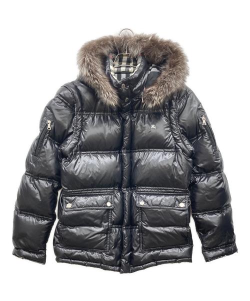 BURBERRY BLACK LABEL（バーバリーブラックレーベル）BURBERRY BLACK LABEL (バーバリーブラックレーベル) 裏ノヴァチェックダウンジャケット ブラック サイズ:XLの古着・服飾アイテム