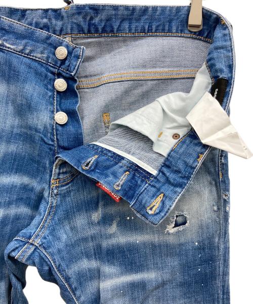 DSQUARED2（ディースクエアード）DSQUARED2 (ディースクエアード) Skinny Dan Jean インディゴ サイズ:52の古着・服飾アイテム
