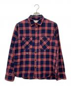 NEIGHBORHOODネイバーフッド）の古着「LUMBERS / C-SHIRT.LS」｜ネイビー×レッド
