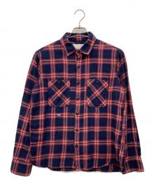 NEIGHBORHOOD（ネイバーフッド）の古着「LUMBERS / C-SHIRT.LS」｜ネイビー×レッド