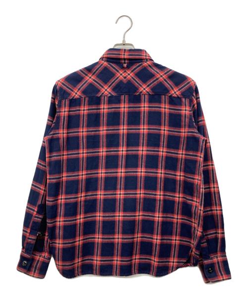 NEIGHBORHOOD（ネイバーフッド）NEIGHBORHOOD (ネイバーフッド) LUMBERS / C-SHIRT.LS ネイビー×レッド サイズ:SMALL REGULARの古着・服飾アイテム