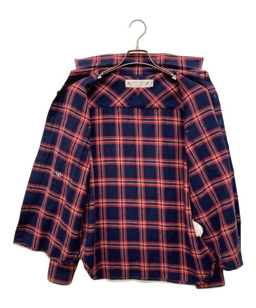 NEIGHBORHOOD（ネイバーフッド）NEIGHBORHOOD (ネイバーフッド) LUMBERS / C-SHIRT.LS ネイビー×レッド サイズ:SMALL REGULARの古着・服飾アイテム