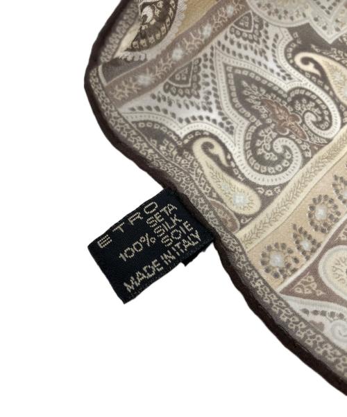 ETRO（エトロ）ETRO (エトロ) シルクスカーフ カーキの古着・服飾アイテム