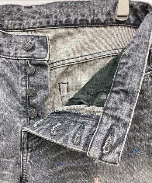 Hysteric Glamour（ヒステリックグラマー）Hysteric Glamour (ヒステリックグラマー) MSR加工 スリムストレートデニムパンツ グレー サイズ:w30(76cm)の古着・服飾アイテム