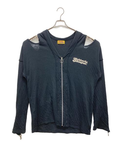 Hysteric Glamour（ヒステリックグラマー）Hysteric Glamour (ヒステリックグラマー) PROBLEM CHILD オーバーサイズカーディガン ブラック サイズ:Ｆの古着・服飾アイテム