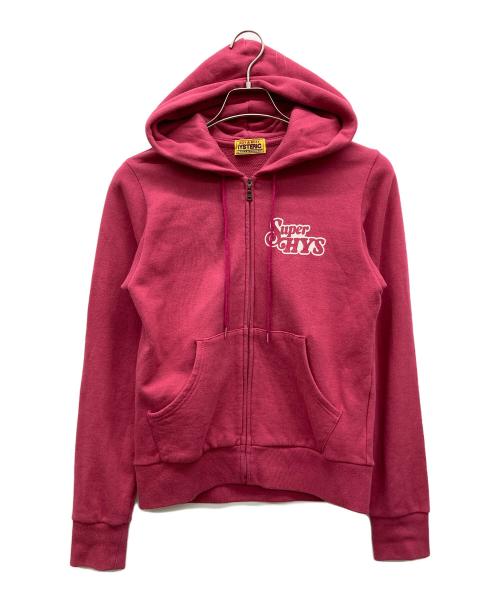 Hysteric Glamour（ヒステリックグラマー）Hysteric Glamour (ヒステリックグラマー) TEMPTATION GIRL ショート丈パーカー ピンク サイズ:Ｆの古着・服飾アイテム