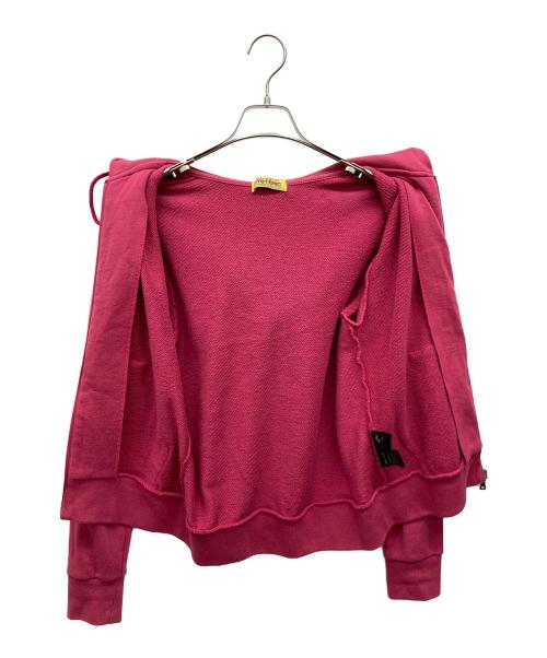 Hysteric Glamour（ヒステリックグラマー）Hysteric Glamour (ヒステリックグラマー) TEMPTATION GIRL ショート丈パーカー ピンク サイズ:Ｆの古着・服飾アイテム