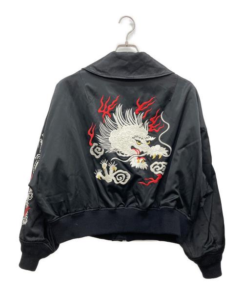 Hysteric Glamour（ヒステリックグラマー）Hysteric Glamour (ヒステリックグラマー) DRAGON刺繍 ライダーススカジャン ブラック サイズ:Ｆの古着・服飾アイテム